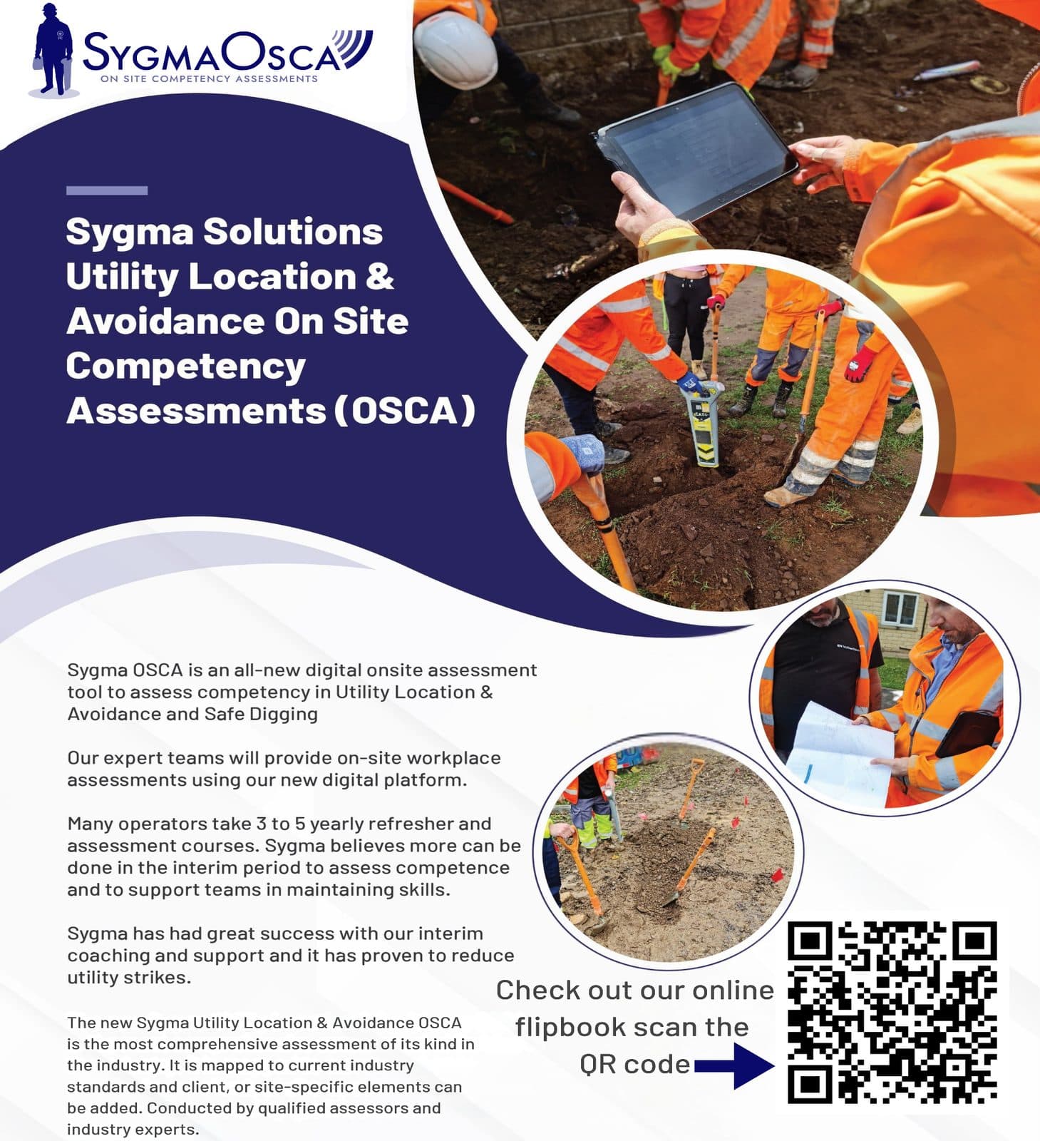 Sygma Utility Location & Avoidance On Site Competency Assessments (OSCA) flyer.
